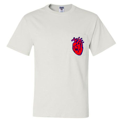 Equal Heart - White Pocket Tee